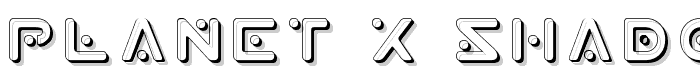 Planet X Shadow font